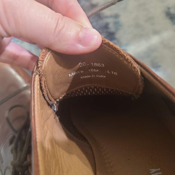 J & M Johnston & Murphy Brown Leather Wingtips Shoes | Size 10 - Picture 5 of 7